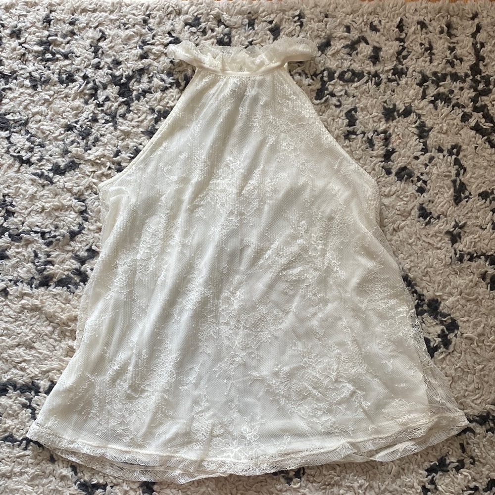 Express high neck lace top